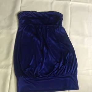 strapless purple dress